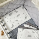 Set lenjerie Patut BebeCopii 6 piese Norisori gri cu luna (9)